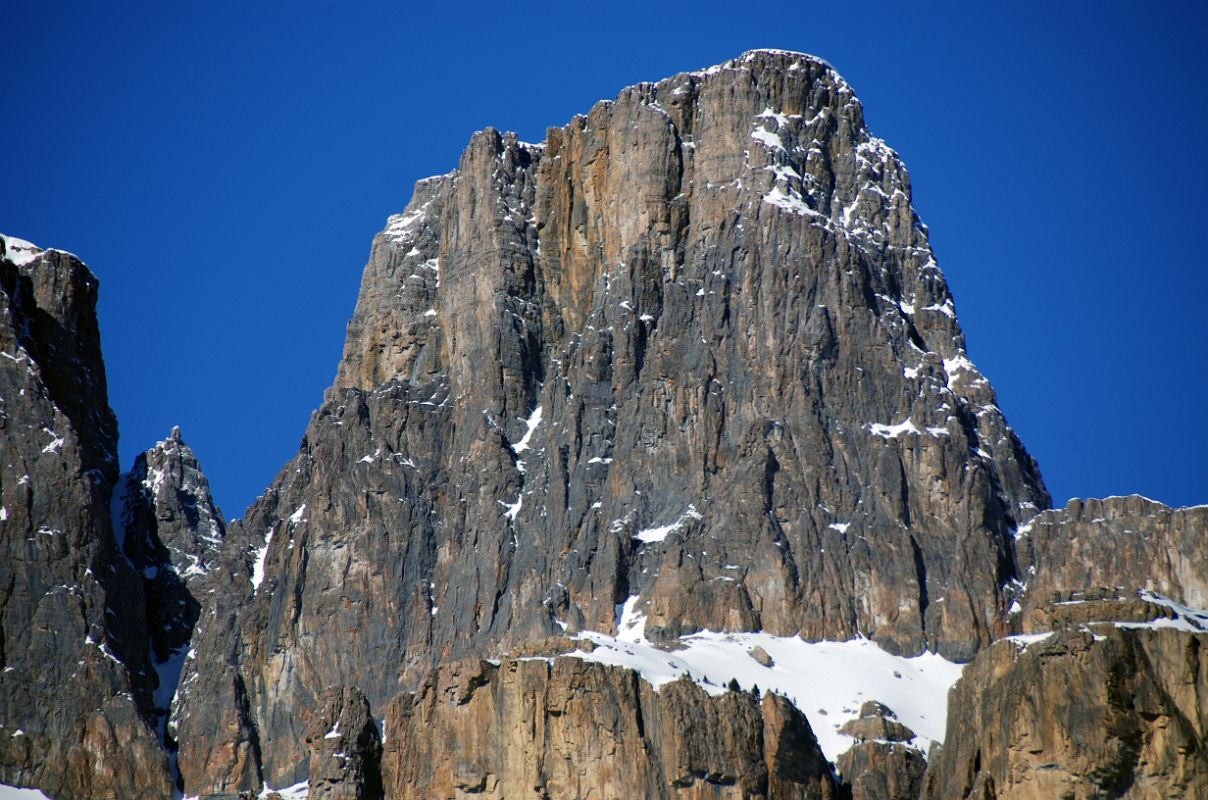 40 Eisenhower Tower Close Up At Southeastern End Of Castle Mountain Afternoon From Trans Canada Highway Driving Between Banff And Lake Louise in Winter